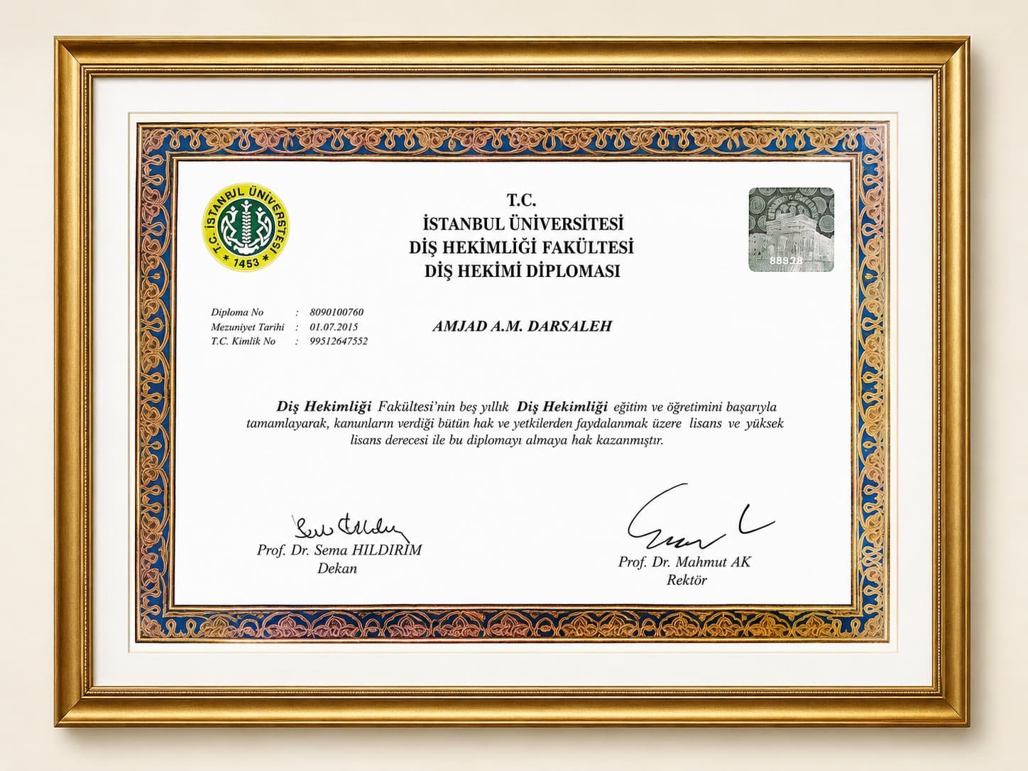 MB Dental Clinic Certificate 7
